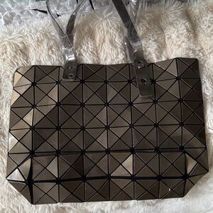 Geometric Matte Bronze Tote Bag - Women